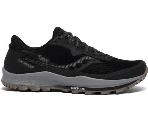 Tenis Saucony Peregrine 11 GTX Hombre Zapatillas Running Negras / Gravel México MX-657-DF
